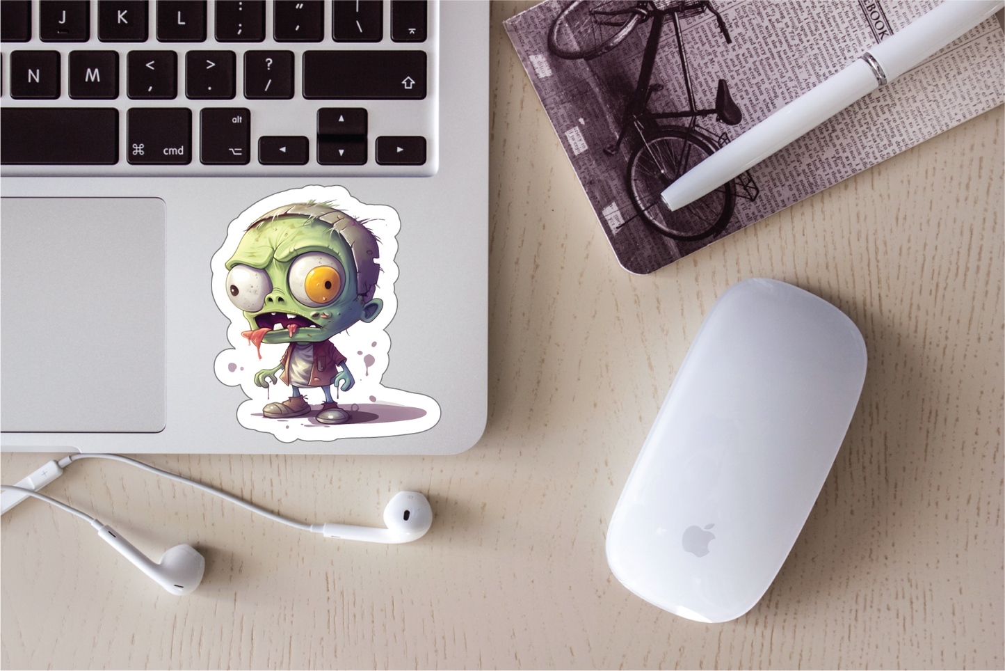 Cute Zombies - Full Color Vinyl Stickers (SHIPS IN 3-7 BUS DAYS)