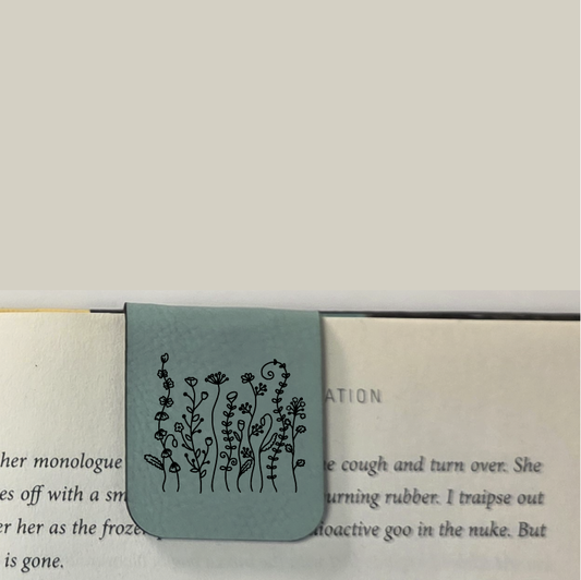 Wildflowers - Bookmark | Magnetic | Engraved Leatherette