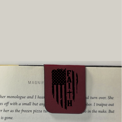 Faith Flag - Bookmark | Magnetic | Engraved Leatherette