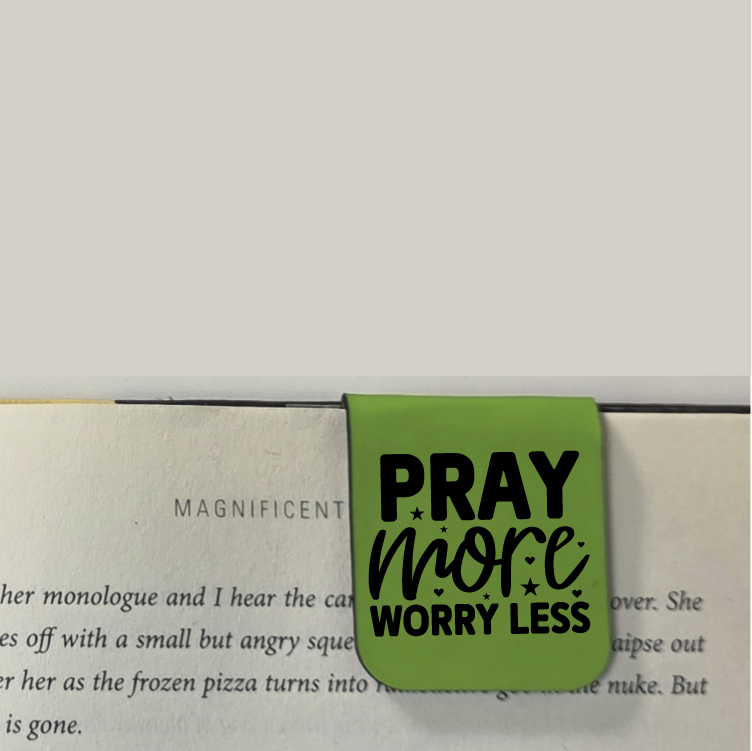 Pray More - Bookmark | Magnetic | Engraved Leatherette