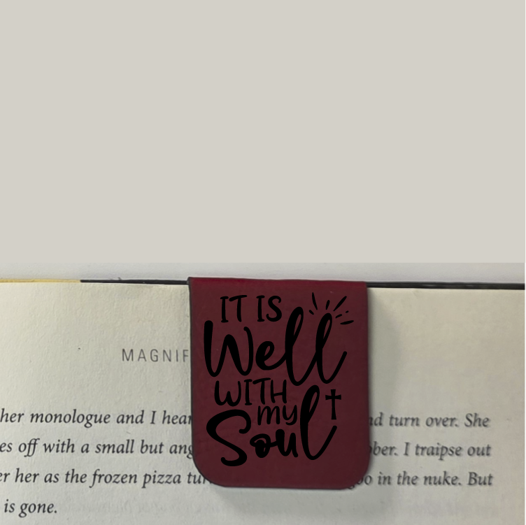 Well With My Soul - Bookmark | Magnetic | Engraved Leatherette ...