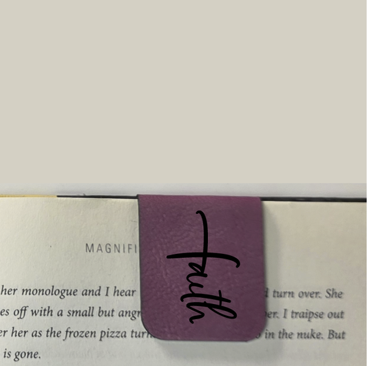 Faith - Bookmark | Magnetic | Engraved Leatherette