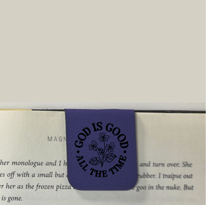 God is Good - Bookmark | Magnetic | Engraved Leatherette