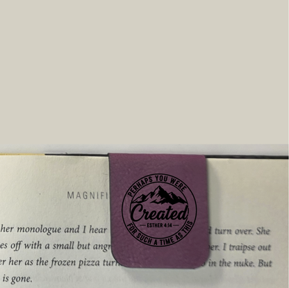 Created for a Time - Bookmark | Magnetic | Engraved Leatherette