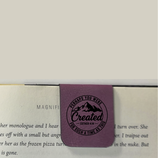 Created for a Time - Bookmark | Magnetic | Engraved Leatherette