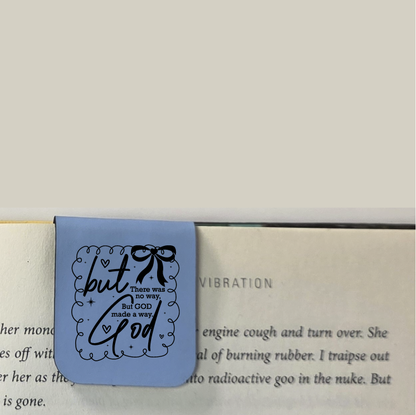 But God - Bookmark | Magnetic | Engraved Leatherette