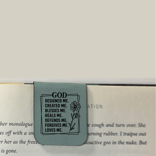 Floral God - Bookmark | Magnetic | Engraved Leatherette