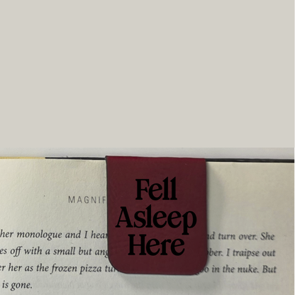 Fell Asleep 2 - Bookmark | Magnetic | Engraved Leatherette