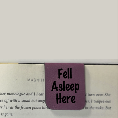 Fell Asleep 4 - Bookmark | Magnetic | Engraved Leatherette