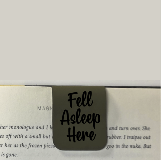 Fell Asleep 5 - Bookmark | Magnetic | Engraved Leatherette