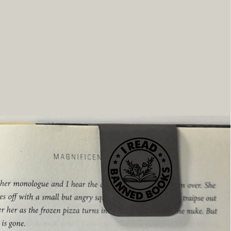 Banned Books - Bookmark | Magnetic | Engraved Leatherette
