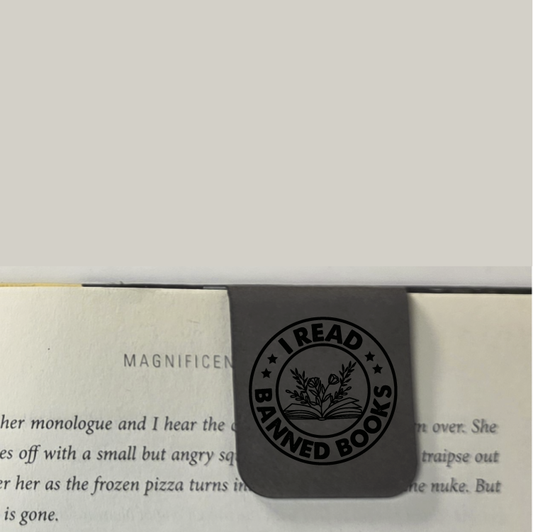 Banned Books - Bookmark | Magnetic | Engraved Leatherette