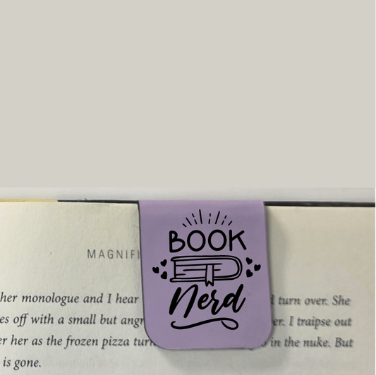Book Nerd - Bookmark | Magnetic | Engraved Leatherette