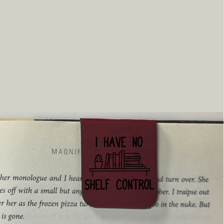 Shelf Control - Bookmark | Magnetic | Engraved Leatherette