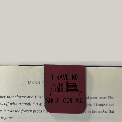 Shelf Control - Bookmark | Magnetic | Engraved Leatherette