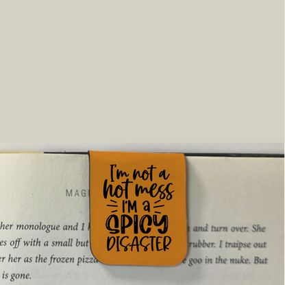 Spicy Disaster - Bookmark | Magnetic | Engraved Leatherette