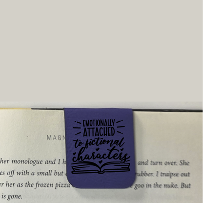 Emotionally Attached - Bookmark | Magnetic | Engraved Leatherette