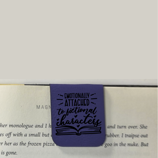 Emotionally Attached - Bookmark | Magnetic | Engraved Leatherette