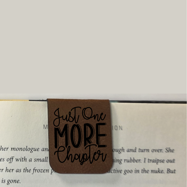 One More Chapter - Bookmark | Magnetic | Engraved Leatherette