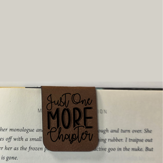 One More Chapter - Bookmark | Magnetic | Engraved Leatherette