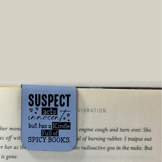 Spicy Suspect - Bookmark | Magnetic | Engraved Leatherette