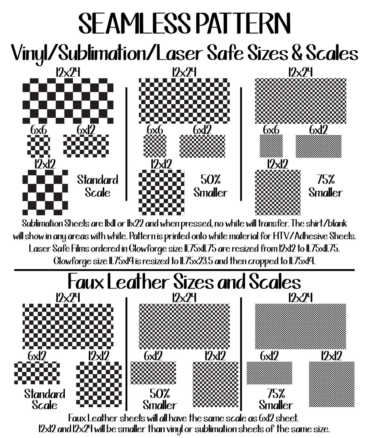 Cute Hearts ★ Pattern Vinyl | Faux Leather | Sublimation (TAT 3 BUS DAYS)