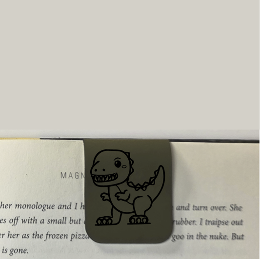 Dino - Bookmark | Magnetic | Engraved Leatherette