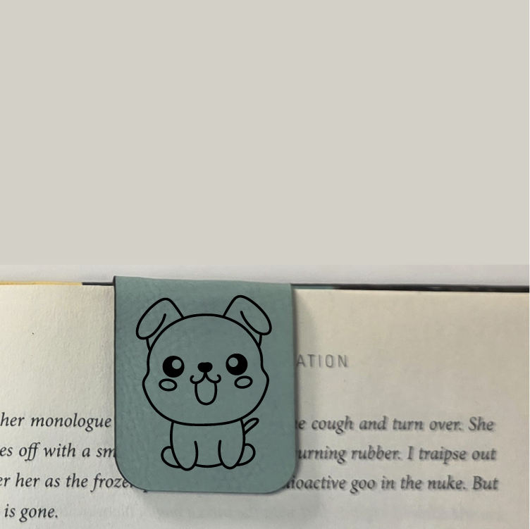 Dog - Bookmark | Magnetic | Engraved Leatherette
