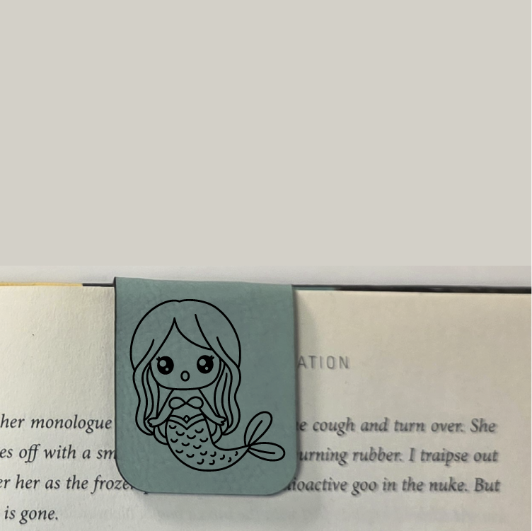 Mermaid - Bookmark | Magnetic | Engraved Leatherette