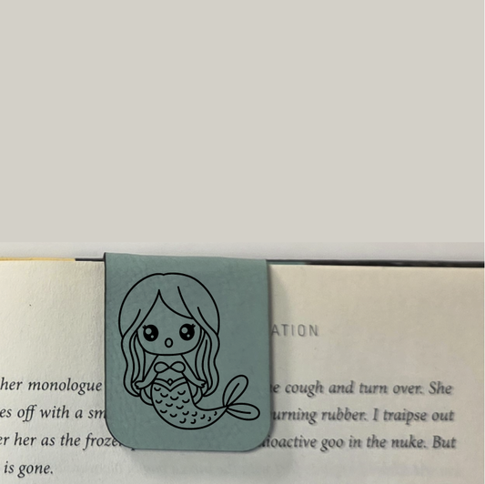 Mermaid - Bookmark | Magnetic | Engraved Leatherette
