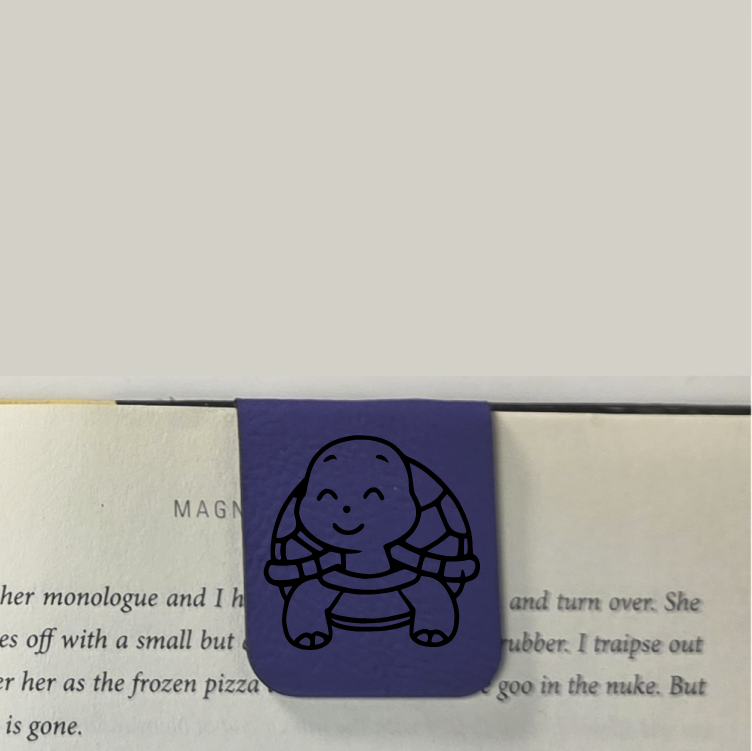 Turtle - Bookmark | Magnetic | Engraved Leatherette