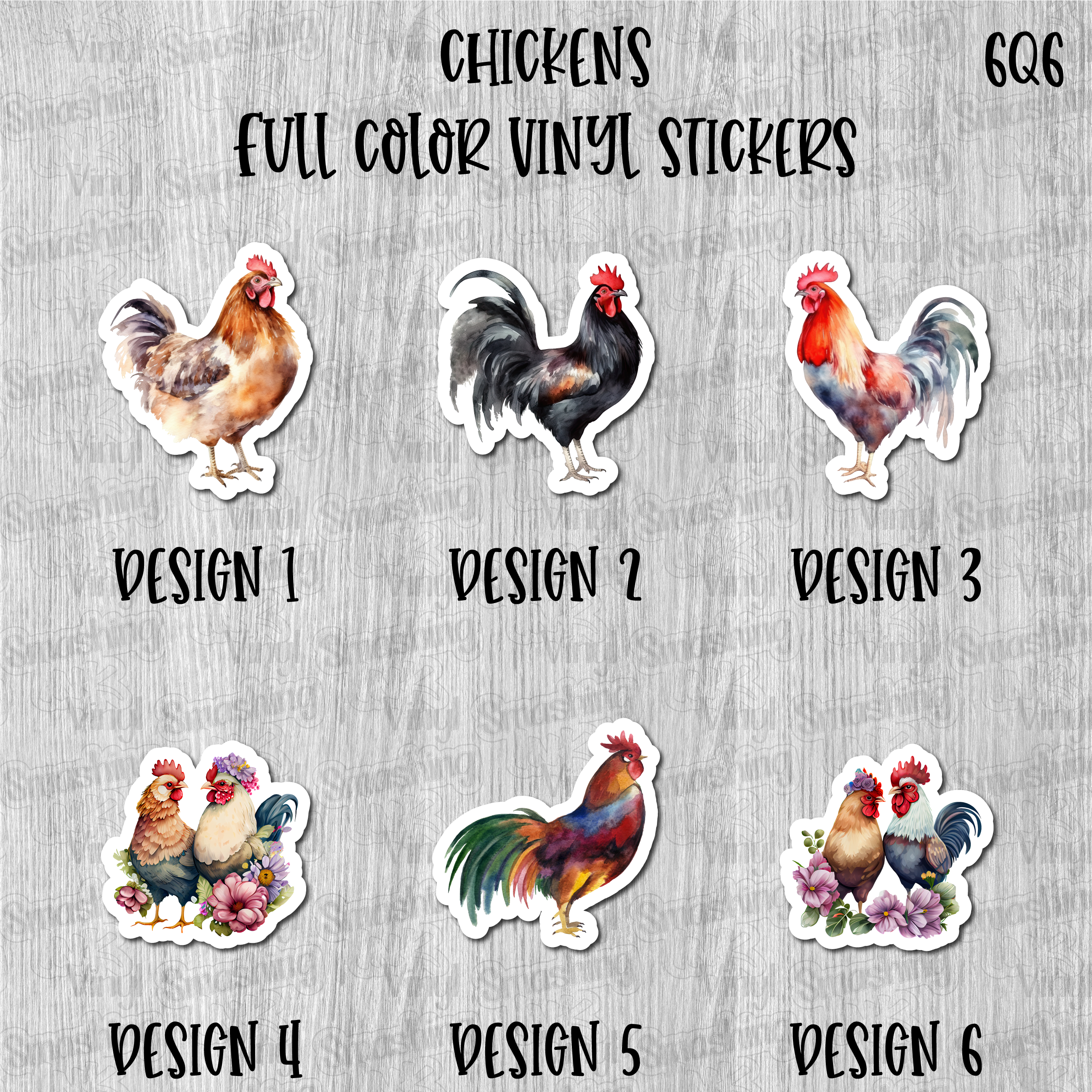 Chicken Skin Sticker Layout Chickens - Full Color Vinyl Stickers (SHIPS IN 3-7 BUS DAYS) – Smashing ...
