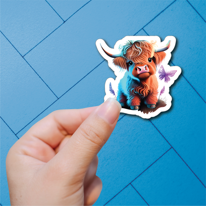 Baby Highland Cows - Full Color Vinyl Stickers (SHIPS IN 3-7 BUS DAYS)