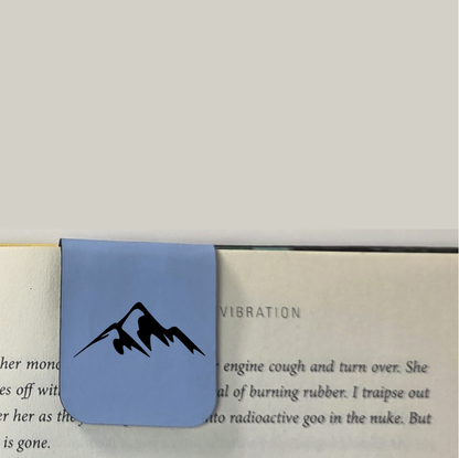 Mountains - Bookmark | Magnetic | Engraved Leatherette