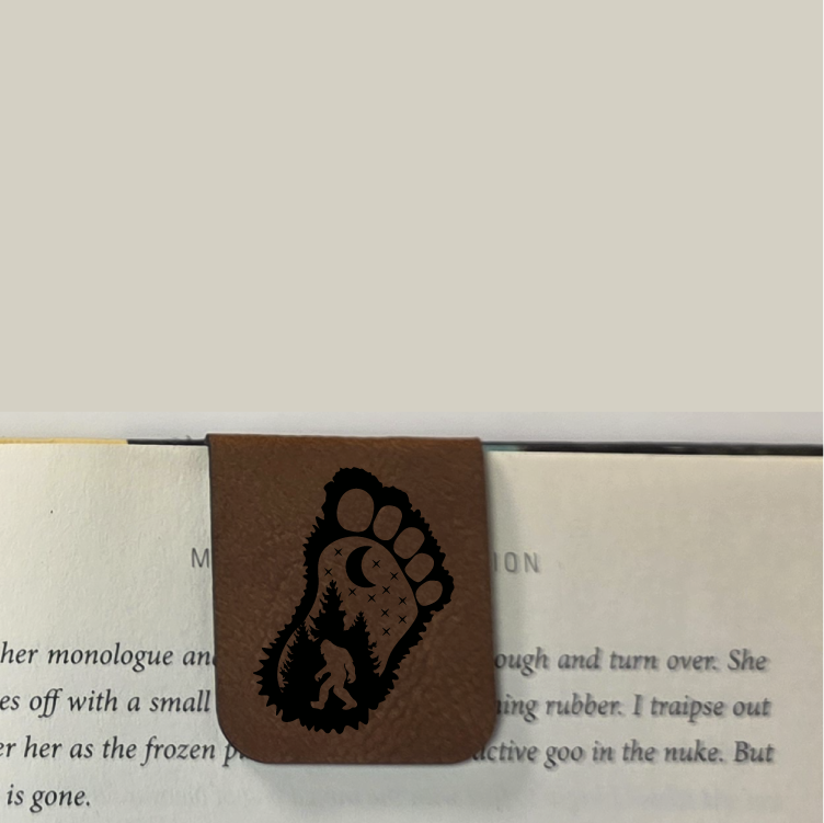 Big Foot's Foot - Bookmark | Magnetic | Engraved Leatherette