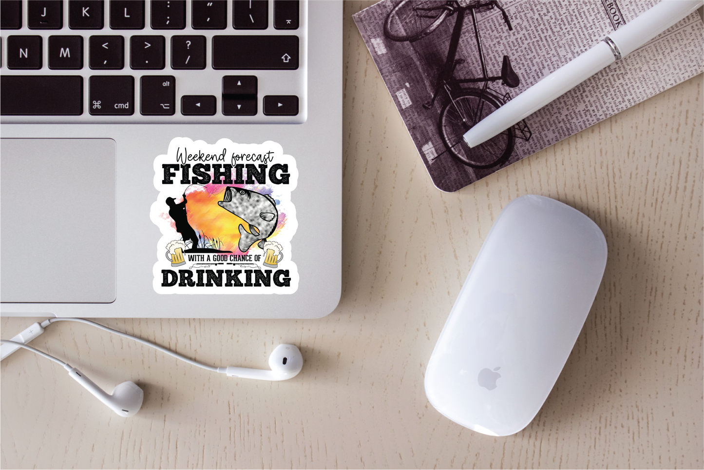 Fishing Fun - Full Color Vinyl Stickers (SHIPS IN 3-7 BUS DAYS)