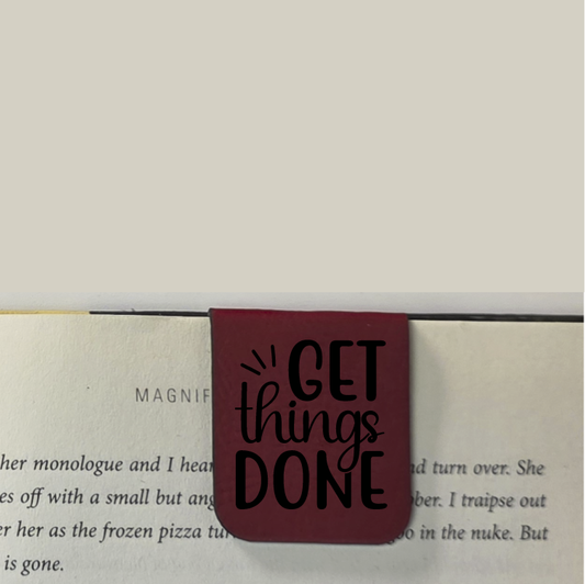 Get Things Done - Bookmark | Magnetic | Engraved Leatherette