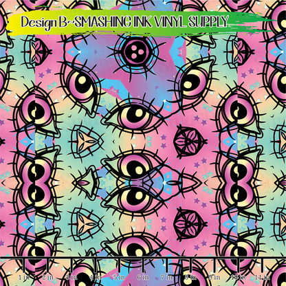 Pastel Goth Mandala ★ Pattern Vinyl | Faux Leather | Sublimation (TAT 3 BUS DAYS)