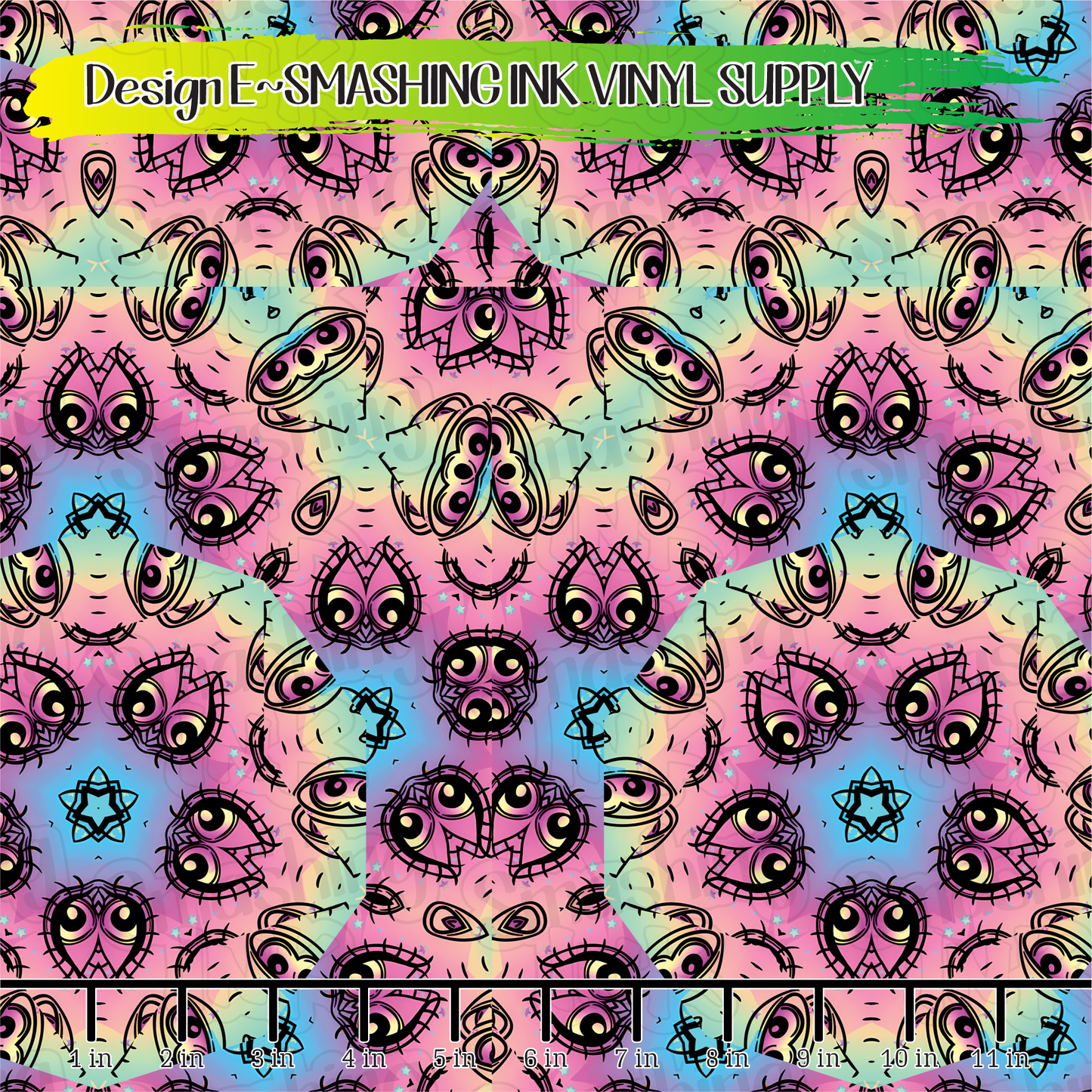 Pastel Goth Mandala ★ Pattern Vinyl | Faux Leather | Sublimation (TAT 3 BUS DAYS)