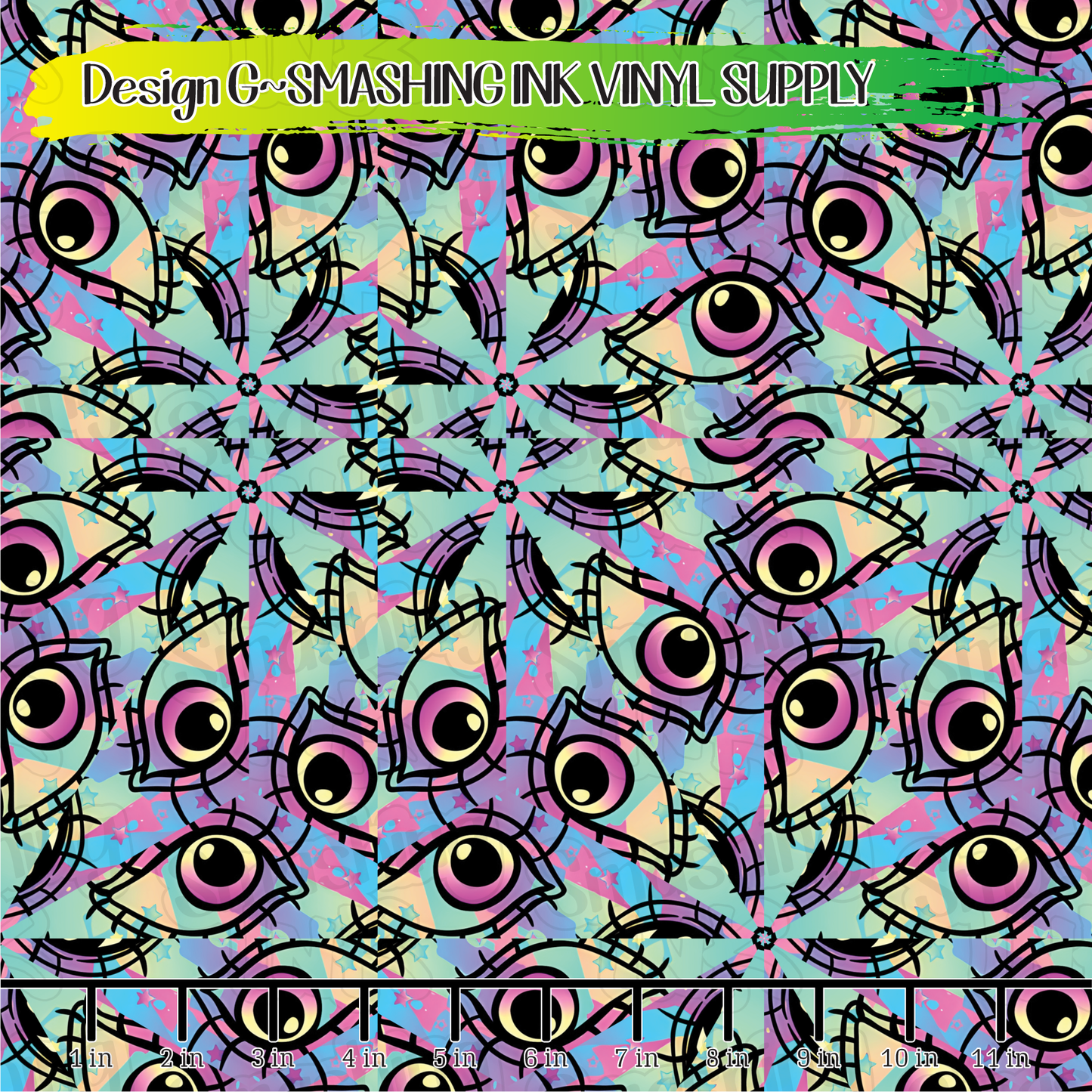 Pastel Goth Mandala ★ Pattern Vinyl | Faux Leather | Sublimation (TAT 3 BUS DAYS)