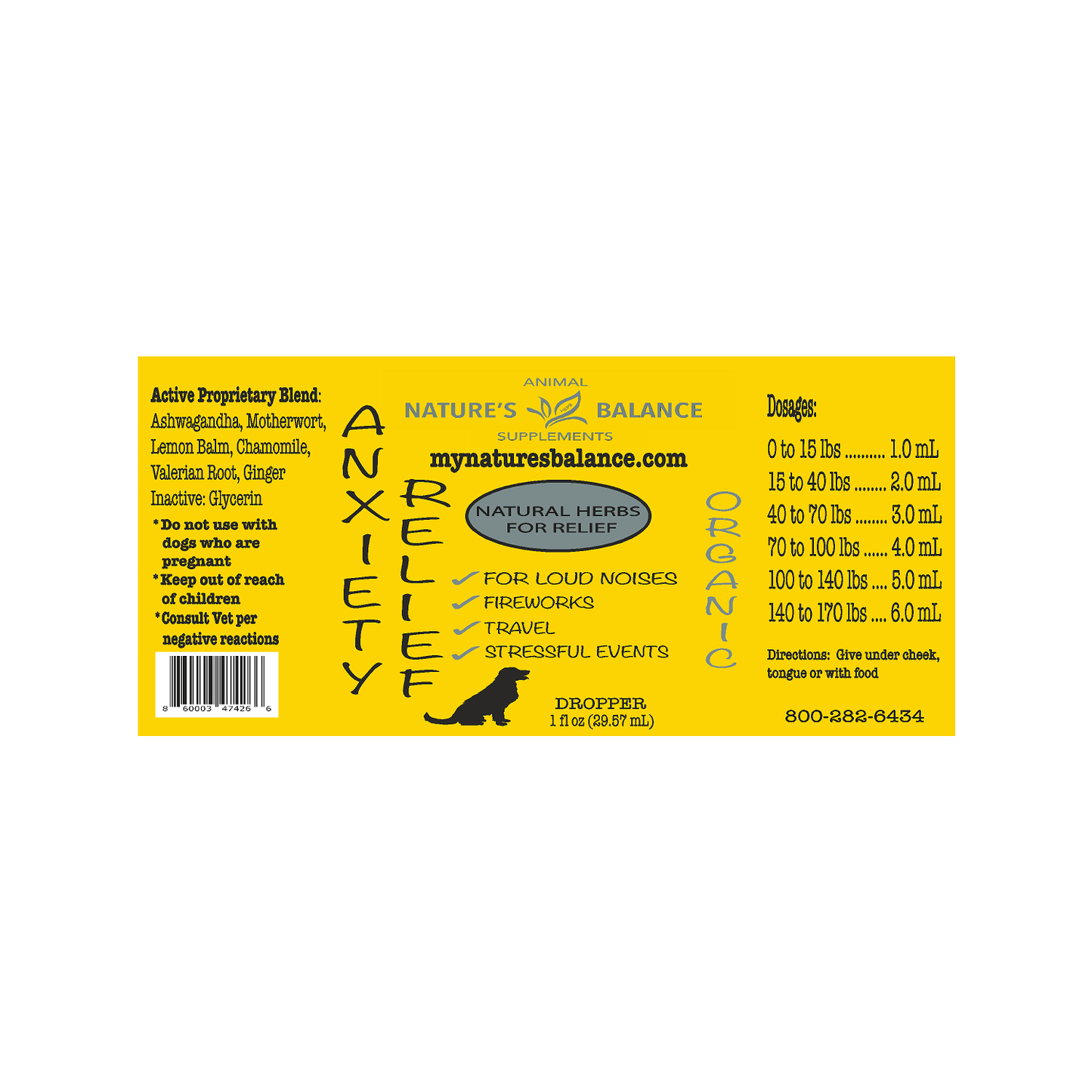 Anxiety Relief Label