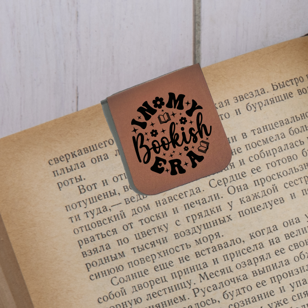 Bookish Era - Magnetic Leatherette Bookmark - Choose your leatherette color!