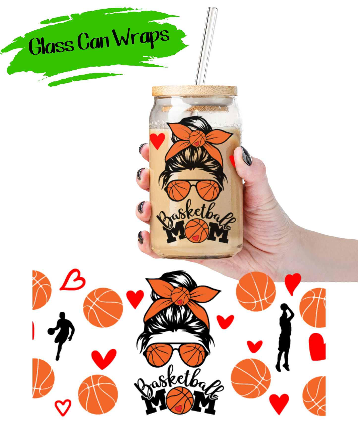 Basketball Mom  - UV DTF | Cup Wrap | 16/20 oz