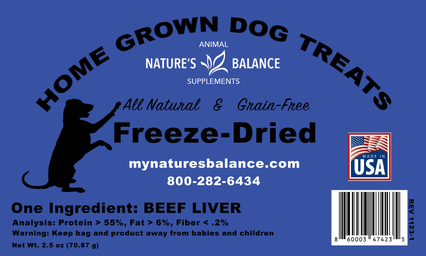 Beef Liver Dog Treat Label - 2.5 oz
