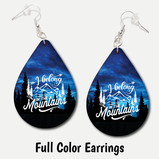 Belong In Mountains - Full Color Earrings