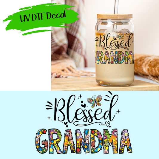 Blessed Grandma - UV DTF Decals (SHIPS IN 3-7 BUS DAYS)