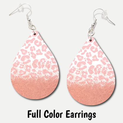 Blush Leopard - Full Color Earrings