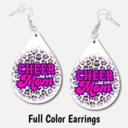 Cheer Mom Leopard - Full Color Earrings
