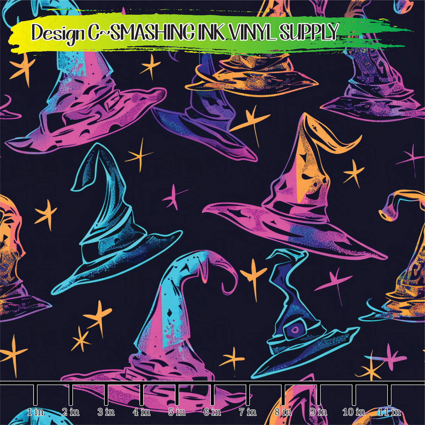 Neon Halloween ★ Pattern Vinyl | Faux Leather | Sublimation (TAT 3 BUS DAYS)