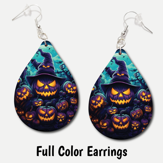 Dark Pumpkins - Full Color Earrings